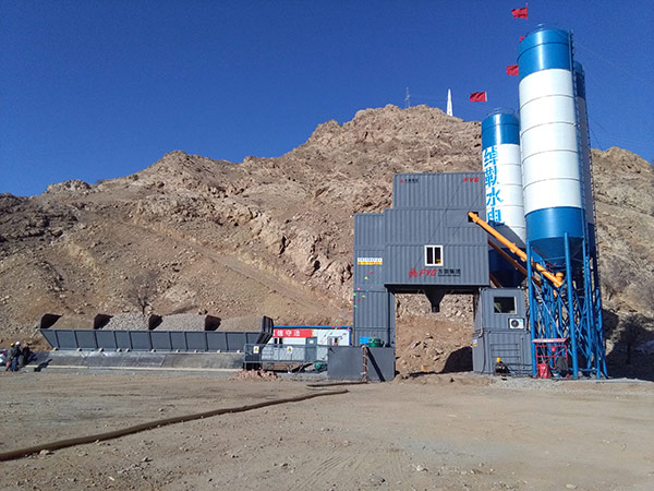 内蒙古绰勒水电站建设HZS120D混凝土搅拌站