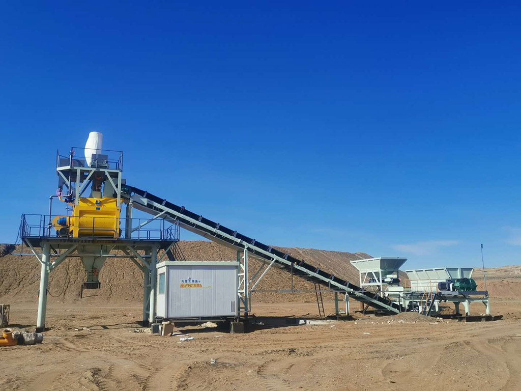 用于内蒙古翔振矿业集团有限责任公司的HZS120回填型混凝土搅拌站