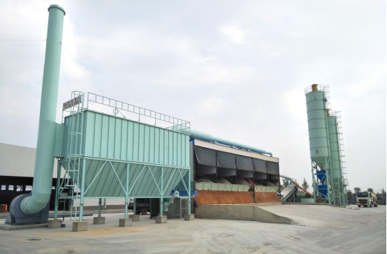 用于市政道路工程建设的1台HBWBZ800-D环保型稳定土拌和站