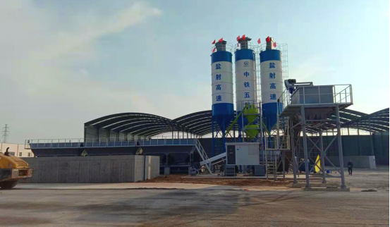 用于盐射高速公路项目建设的1台WBZ1000-D稳定土拌和站