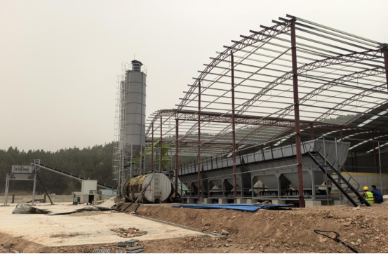 用于广绵高速项目建设的1台WBZ1000-D稳定土拌和站